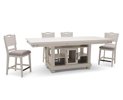 Blanco Peak Counter Height Island Table | Furniture Row Counter Height Island, Shelves Cabinet, Counter Height Dining Table Set, Home Entertainment Furniture, Island Table, Kitchen Island Table, Rowe Furniture, At Home Furniture Store, Counter Height Dining Table