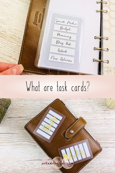 Task Cards Planner, Planner Task Cards, Index Card Planner, Diy Index Cards, Organize Thoughts, Planer Organisation, Task Cards Free, Planner Cards, Franklin Planner