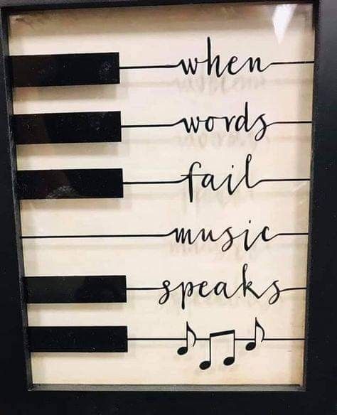 Piano Crafts, When Words Fail Music Speaks, Musical Symbols, When Words Fail, Helpful Quotes, Woodburning Ideas, Piano Decor, Piano Art, Diy Tumbler