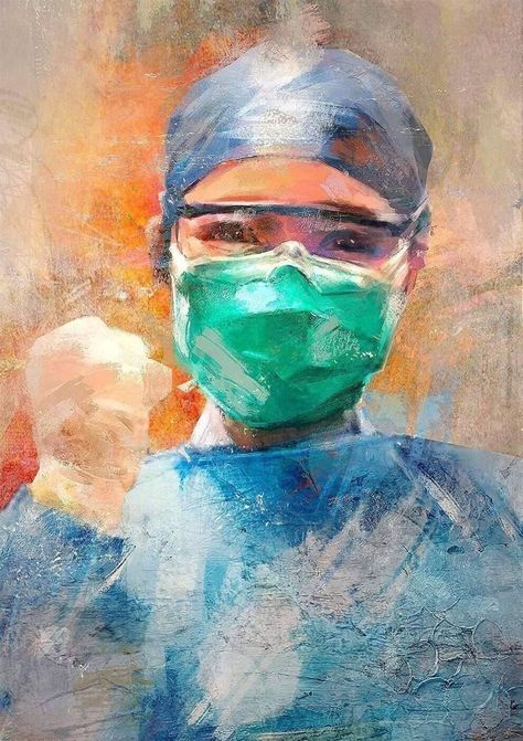 Nurse Anesthesia, الفن الرقمي, Nurse Art, Medical Wallpaper, Surgical Mask, Greetings Quotes, Soyut Sanat Tabloları, Nurses Day, Medical Art