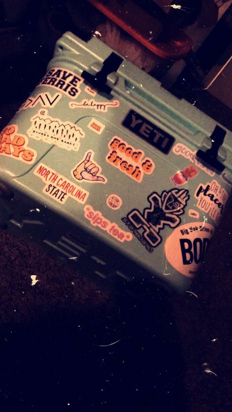 Yeti Cooler Aesthetic, Yeti Aesthetic, Yeti Cooler Stickers, Green Yeti, Cooler Stickers, Yeti Stickers, Yeti Cooler, Yeti Coolers, High School Life