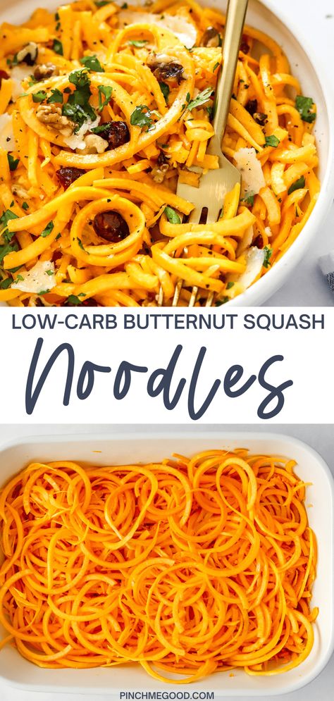 Butternut Squash Zoodles, How To Cook Butternut Squash Noodles, Butternut Squash Zoodles Recipe, Butternut Squash Noodles Recipes Healthy, Butternut Squash Noodles Recipes, Butternut Noodles, Vegan Butternut Squash Recipes, Squash Noodles Recipes, Butternut Squash Spaghetti