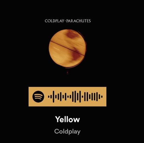 Yellow Spotify, Yellow Coldplay, Coldplay Music, Musica Spotify, Spotify Codes, Spotify Code, Music Drawings, Cd Art, My Laptop