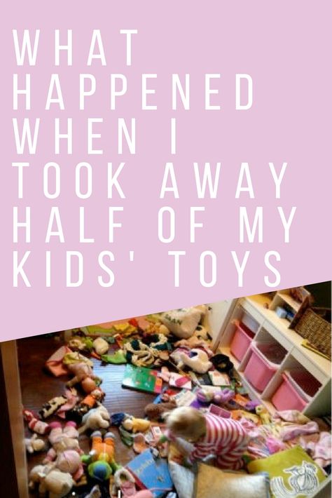 We all may threaten it, but I did it. When I took over half of my kids' toys away for almost a month here is what I learned about their relationship with toys Family Priorities, Start A Blog For Beginners, Minimalist Kids Room, Kids Activities At Home, Blog For Beginners, Minimalist Kids, Kids Toy Organization, Intentional Parenting, Play Spaces