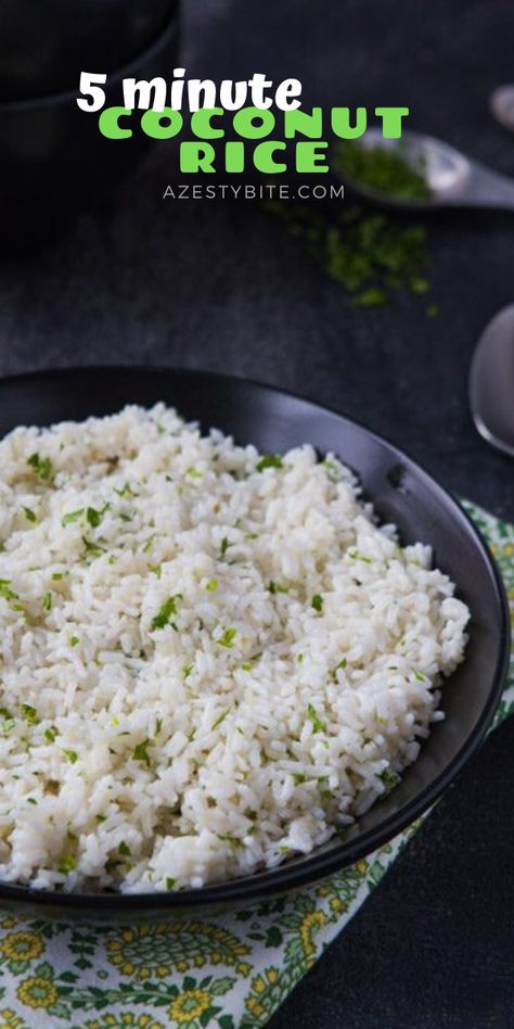 Coconut Rice Recipe Easy, Coconut Instant Rice, Caribbean Coconut Rice, Coconut Fried Rice, Minute Rice Recipes, Coconut Rice Recipe, Minute Rice, Indian Rice Recipes, Rice Varieties