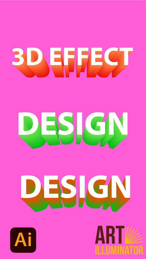 Blend Text Illustrator, Illustrator Hacks, Text Effect Design, 3d Font, Copy Text, 3d Typography, 3d Text Effect, 3d Text, Text Effect