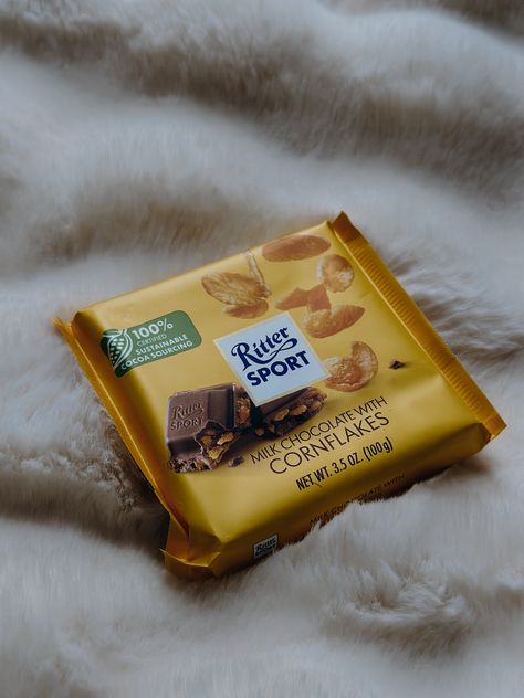 Ritter sport milk chocolate with cornflakes🍫 Ritter Sport Chocolate, Ritter Sport, Milk Chocolate, Chocolate Milk, Milk, Quick Saves