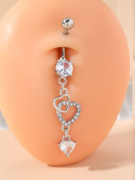 Bridal Jewellery Inspiration, Bellybutton Piercings, Belly Button Piercing Jewelry, Belly Piercing Jewelry, Button Piercing, Embellished Fashion, Accessories Ear, Heart Decor, Belly Jewelry