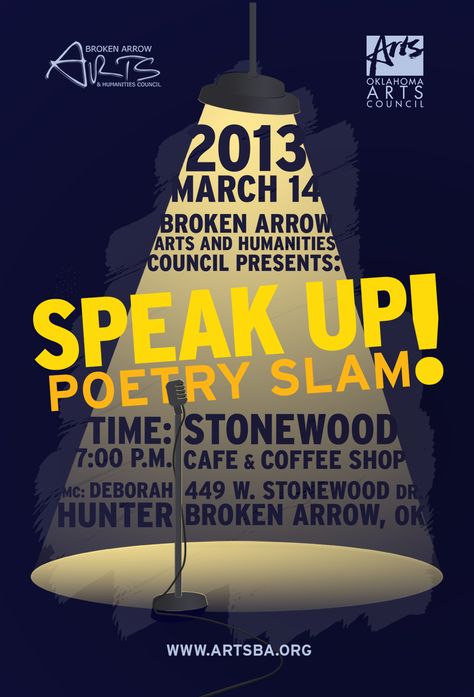 Speak Up - Poetry Slam Poetry Posters Design, Slam Poster, Poetry Posters, Brochure Food, Poetry Slam, Graphic Design School, Page Layout Design, Graphic Design Tutorials Learning, Graphic Design Infographic