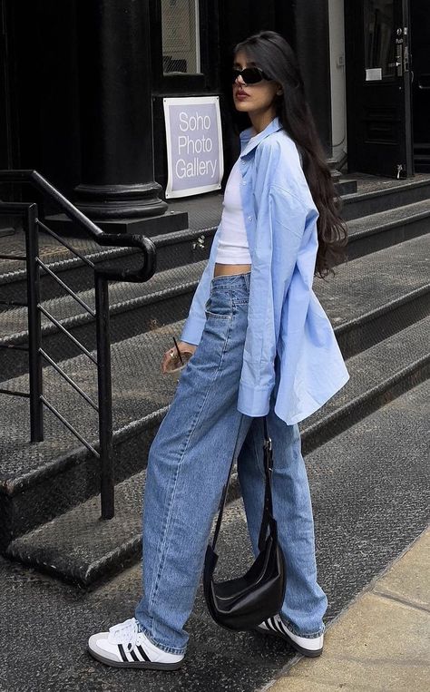 Celana Fashion, Samba Outfit, Everyday Fashion Outfits, Casual Day Outfits, Looks Street Style, Easy Trendy Outfits, Mode Inspo, 가을 패션, Looks Style