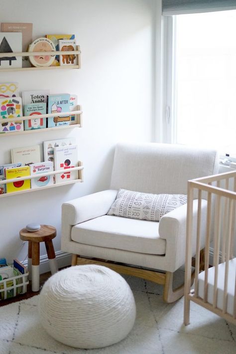 Affordable Nursery, Bright Nursery, Nursery Rocker, Nursing Room, Nursery Bookshelf, Nursery Glider, Nursing Chair, Rocking Chair Nursery, Nursery Room Design