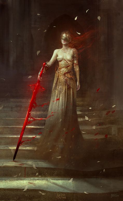 The Blood Blade, Bastien Lecouffe Deharme on ArtStation at https://www.artstation.com/artwork/Yz6DY Creation Art, 다크 판타지, Wow Art, Fantasy Concept Art, Arte Fantasy, Fantasy Inspiration, Fantasy Artwork, Horror Art, Dark Fantasy Art