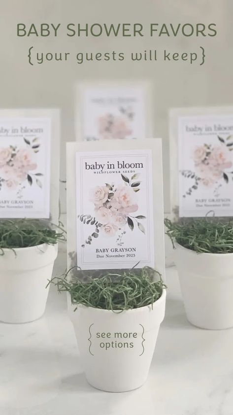 Custom Baby in Bloom Seed Favor Baby Shower Favor for Guest Baby Boy Shower Baby Girl Shower Gender Neutral Baby Shower Wildflower Seed - Etsy Woodland Animal Baby Shower Theme, Baby Shower Wildflower, Spring Baby Shower Themes, Baby Shower Favours For Guests, Animal Baby Shower Theme, Personalized Baby Shower Favors, Baby Boy Shower Favors, Wildflower Baby Shower, Baby Shower Favors Girl