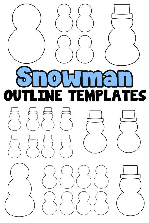 Free Printable Snowman Templates - Easy Peasy and Fun Snowman Patterns Printable, Snowman Template, Snowman Printables Free Templates, Snowman Template Free Printable, Build A Snowman Printable, Free Build A Snowman Printable, Build Your Own Snowman Printable, Snowman Outline Free Printable, Free Snowman Faces Template Clip Art