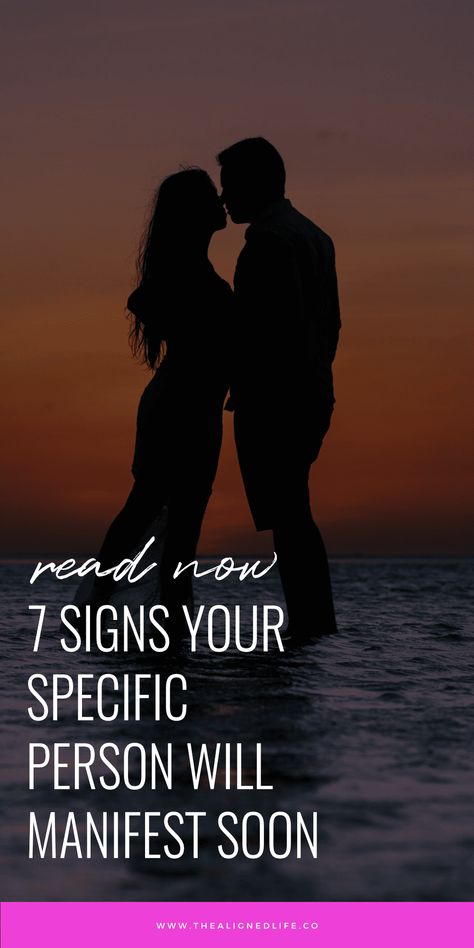 Are you manifesting your SP? Have you experienced any of these signs? Read 7 Signs Your Specific Person Will Manifest Soon | thealignedlife.co | how to manifest love, attract specific person, attract love, love manifestation tips Attract Specific Person, Manifesting Sp, Manifest Sp, Love Manifestation, Manifest Love, Manifestation Tips, Law Of Attraction Love, Specific Person, Attract Love