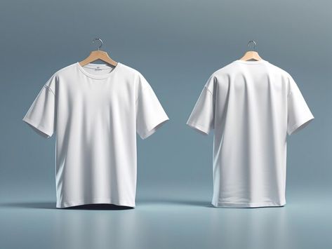 Front And Back T Shirt Mockup, Tshirt Mockup Free, Oversized Tshirt Mockup, White T Shirt Mockup, Mockup Camisa, Mock Up T Shirt, Plain Black T Shirt, T Shirt 3d, Cool Shirt Designs