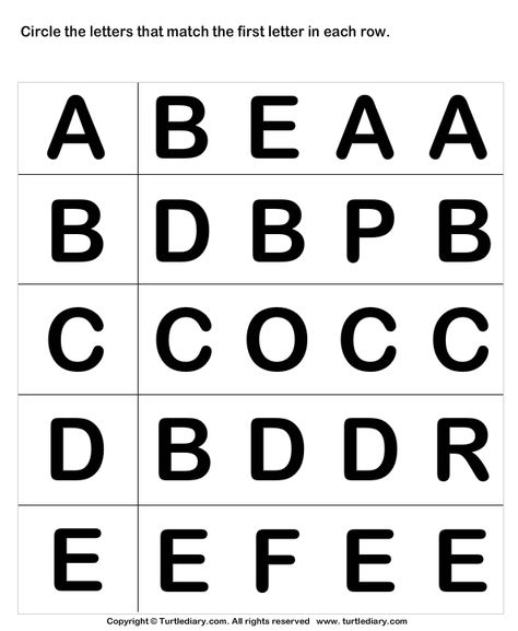 Recognize Letters in Upper Case Letter Identification Worksheets, Letter Recognition Preschool, Color Worksheets For Preschool, Letter Recognition Worksheets, Ela Worksheets, Preschool Tracing, Letter Identification, Alphabet Worksheets Preschool, Learning English For Kids