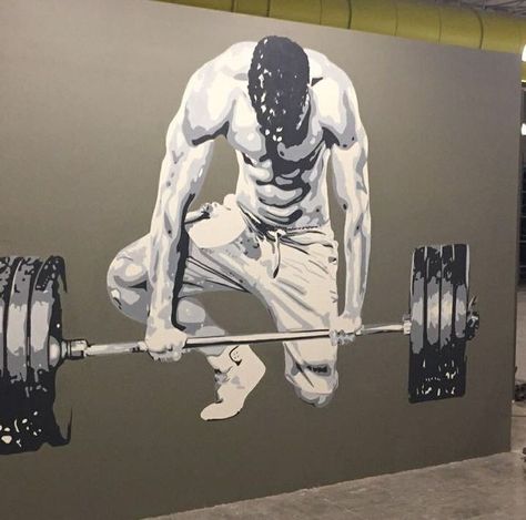 Gym Art Painting, Gym Painting, Gym Graphics, Gym Mural, Gym Decoration, Street Art Inspiration, Exterior Murals, Gym Design Interior, Art Academia