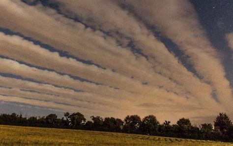 Keen weather watchers from across England were quick to share their pictures of the weather phenomenon of "cloud streets", attributed to muggy weather Weather Phenomenon, Muggy Weather, Southern England, Never The Same, Weird And Wonderful, The Sky, High Quality Images, No Response, England