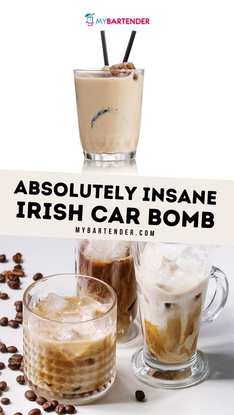 The Irish Car Bomb is what you get when you combine the greatest liquids ever created in Ireland: Guinness, Irish cream, and Jameson whiskey. Whether it’s St. Patty’s Day or just a Wednesday, this drink is literally the bomb. Irish Car Bomb Drink, Recipes With Baileys, Blender Drink Recipes, Ireland Guinness, Irish Cream Drinks, Irish Car Bomb, Bartending Tips, Irish Car, Irish Drinks