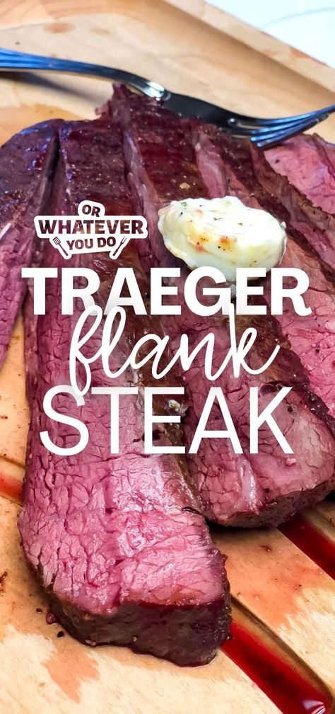 Reverse Seared Traeger Flank Steak - Delicious wood-fired grill recipe Traeger Flank Steak Recipes, Traeger Flank Steak, Flank Steak Smoker Recipes, Smoked Flat Iron Steak, Smoked Flank Steak Recipes, Smoked Steaks, Smoked Flank Steak, Smoked Dishes, Smoker Recipes Electric