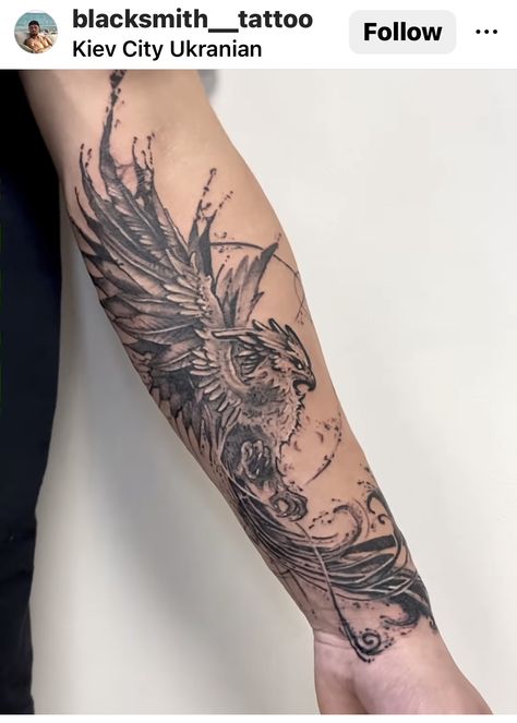 Phoenix Tattoo Arm, Phoenix Tattoo Men, Phoenix Tattoo Sleeve, Phoenix Tattoo For Men, Reborn Anime, Small Symbol Tattoos, Phoenix Tattoo Design, Mens Shoulder Tattoo, Forearm Sleeve Tattoos