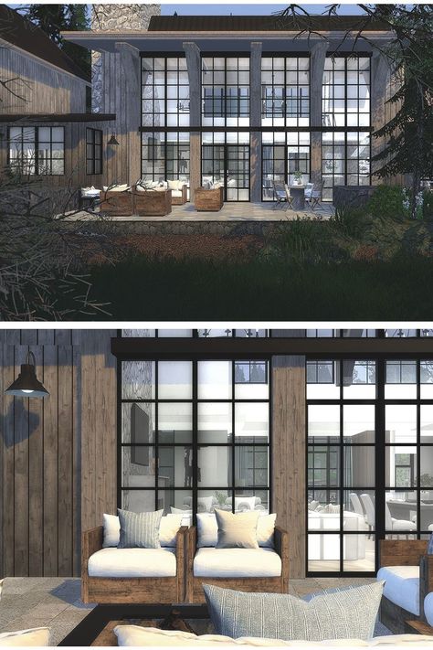 by indoorsim #thesims4 #thesims4house #thesims4houseideas #sims4 #sims4house #sims4build #sims4cc #thesims4cc #thesims4build #sims4houseideas #sims #simsbuild #simshouse Sims4 House Build, Lot Sims 4 Cc, Sims 4 Cc Big Windows, Sims 4 Tall Windows, Sims 4 Modern Windows, Sims 4 Stair Railing Cc, Syboubou Sims 4, Sims 4 Modern Townhouse, Sims 4 Cc Windows Modern