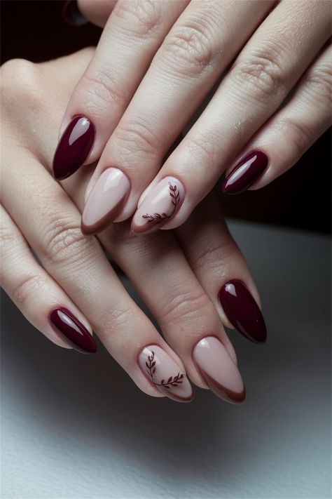 Fall nail ideas come to life with this stunning autumnal design for natural nails. Picture a soft, warm beige base adorned with delicate white accents, mimicking the falling leaves. This style captures the essence of the season while enhancing your natural beauty. Perfect for any occasion, these nails offer a subtle yet sophisticated touch. Embrace the harvest vibes with this elegant look! Pretty Nail Art Designs Autumn, Subtle Autumn Nails, Natural Autumn Nails, Design For Natural Nails, Neutral Autumn Nails, Nail Ideas For Natural Nails, Ideas For Natural Nails, Autumn Nails Aesthetic, Fall Nail Ideas