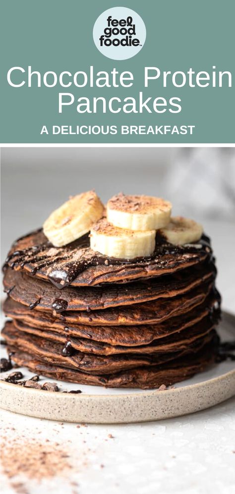 Banana Chocolate Protein Pancakes, Chocolate Protein Powder Pancakes, Easy Protein Pancakes, Protein Powder Pancakes, Chocolate Protein Pancakes, Banana Protein Pancakes, Easy Protein, Protein Baking, Gluten Free Breakfast