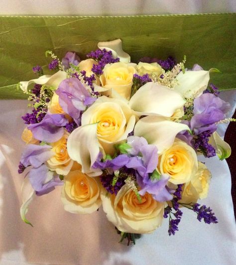 Yellow And Purple Quinceanera Theme, Pink Purple Yellow Wedding Bouquet, Purple And Yellow Bouquet Wedding, Purple And Yellow Quinceanera, Black Purple And Yellow Wedding, Tangled Wedding Flowers, Yellow And Purple Bridesmaid Dresses, Purple And Yellow Bridesmaid Dresses, Yellow Pink Purple Wedding