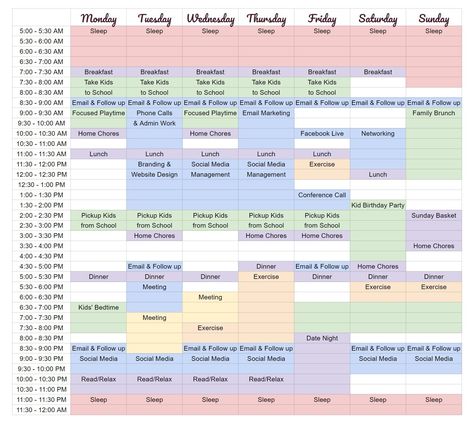 Time Blocking for Boss Moms: How to Do #allthethings Time Management Calendar, Excel Planner Time Management, Plan Day Time Management, How To Make A Schedule Time Management, Time Blocking Method, Weekly Time Blocking Template, School And Work Schedule, How To Make A Schedule, Wfh Schedule