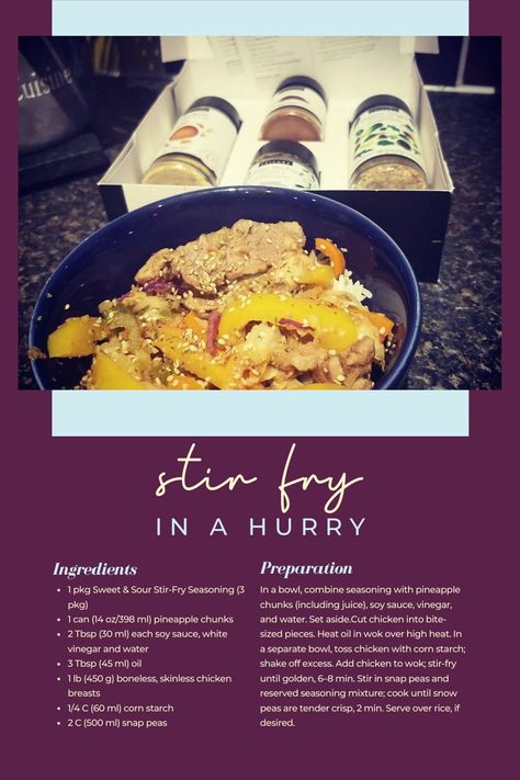 Are you looking for a quick and easy Thai Stir fry? This dinner idea is quick and something that your whole family will love.   You can freeze any left overs for future dinners too so go ahead and double this recipe! Stir Fry Seasoning, Thai Stir Fry, Epicure Recipes, Steamer Recipes, Asian Foods, Dinner Idea, Freezer Meals, Turkey Recipes, Go Ahead