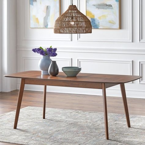 Simple Living Wave Butterfly-Leaf Dining Table - Bed Bath & Beyond - 37230843 Butterfly Leaf Dining Table, Butterfly Dining Table, Butterfly Leaf Table, Extendable Dining Table Set, Dining Table With Leaf, Cane Back Chairs, Curved Chair, Leaf Dining Table, Rectangular Dining Table