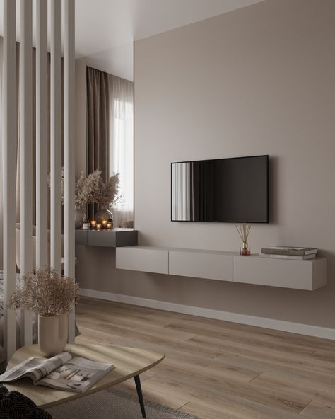 Beige Tv Unit, Tv Stand Decor Living Room, Small Apartment Plans, Top Bathroom Design, Feature Wall Living Room, Luxe Decor, Bedroom Door Design, Living Room Decor Fireplace, Bedroom Decor Design