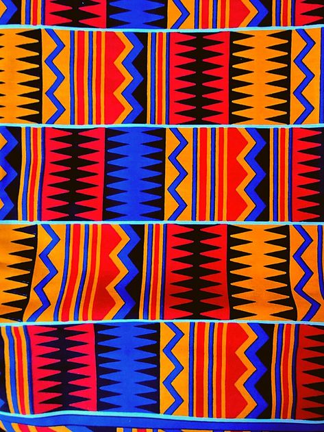 The fabric is 100% Cotton. 44"W, Length varies by yard. Medium weight. African print fabrics are sold by the yard

This fabric does not stretch. African Kente Styles, African Weaving, African Pattern Fabric, Clothing Fabric Patterns, Kente Pattern, Kente Fabric, African Colors, African Theme, Kente Cloth