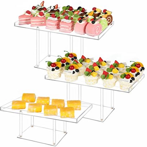 Buffet Risers, Dessert Table Display, Acrylic Cupcake Stand, Bread Display, Cupcake Display Stand, Dessert Display Stand, Dessert Platter, Cookie Snack, Cupcake Display