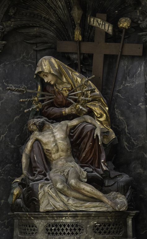 Our Lady of Sorrows | This Pieta with Our Lady of Sorrows is… | Flickr Lady Of Sorrows, Maria Magdalena, Religious Pictures, Catholic Images, Our Lady Of Sorrows, Jesus Christ Images, Blessed Mother Mary, Religious Images, Biblical Art