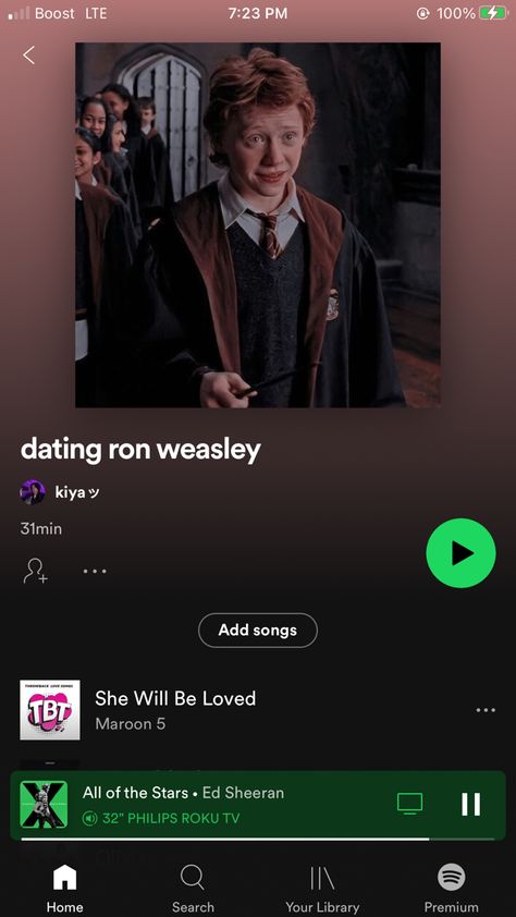 Ron Weasley Boyfriend Aesthetic, Ron Weasley X Y/n, Ron Weasley Sixth Year, Dating Ron Weasley, What Its Like Dating Fred Weasley, Ron Weasley, Spotify Playlist, Home Tv, Ed Sheeran