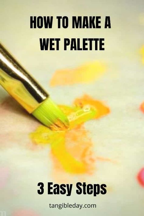 How to Make a Wet Palette for Miniature Painting (Tutorial) - Tangible Day Wet On Wet Acrylic Painting, Paint Miniatures, Folded Paper Towels, Painting Miniatures, Miniature Photography, Acrylic Artists, Model Paint, Happy Paintings, Paint Palette