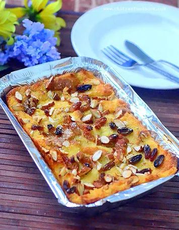 Bread Pudding Without Eggs, Eggless Bread Pudding Recipe, Eggless Bread Pudding, Fruit Bread Pudding, Eggless Bread, Custard Bread Pudding, Custard Bread, Easy Bread Pudding, Custard Cookies