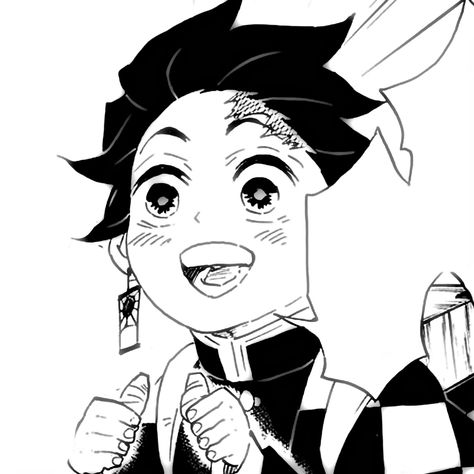 Tanjiro Manga, Anime Demon Slayer, Manga Icons, Anime Demon, Demon Slayer, Black And White, Anime, White, Black