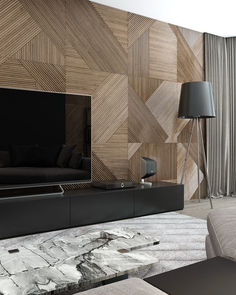 Wood Wall Design, Living Room Tv Unit Designs, Interior Design Your Home, Wall Panel Design, Tv Room Design, Wooden Wall Panels, Tv Wall Design, Wall Cladding, Living Room Tv