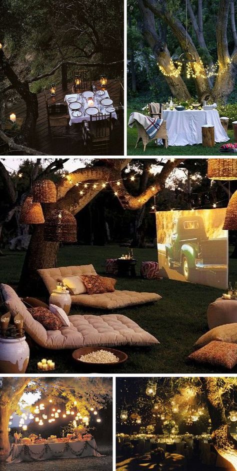 Backyard Movie Theaters, Backyard Movie Party, Theatre Diy, Party Seating, Backyard Movie Nights, Outdoor Cinema, Outdoor Projector, Backyard Movie, Movie Night Party