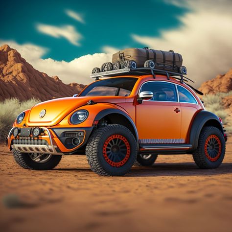 Off Road Beetle, Volks Wagen Beetle, Baja Bug Ideas, Vw Beetle Turbo, Baja Beetle, Chevy K5 Blazer, Vw Baja Bug, Desert Racing, Vw Super Beetle