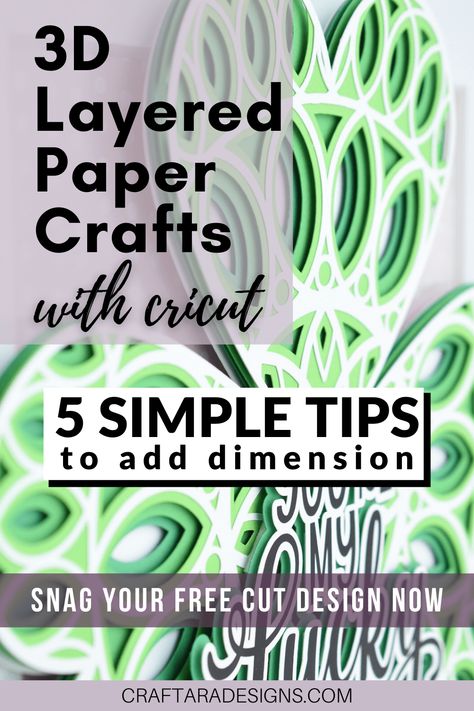 Layered Paper Crafts, Crafts With Cricut, Cricut Mandala, Cricut Mat, 3d Paper Art, Layered Art, 3d Svg, Cricut Explore Air 2, 3d Paper Crafts