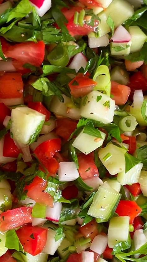 Must Try💖 in 2022 | Healthy recipes, Summer salads, Salad recipes healthy lunch Easy Vegetable Salad, Turkish Salad Recipes, Healthy Vegetable Salad, Salad Recipes Healthy, Salad Recipes Healthy Lunch, Salad Recipes Healthy Easy, Vegetable Salad Recipes, Resep Salad, Fresh Salad Recipes