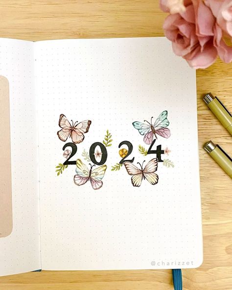 My Top 10 2024 Yearly Bullet Journal Cover Pages – NotebookTherapy 2025 Bullet Journal Cover Page, Bullet Journal Themes 2024, Journal Ideas 2024 Cover Page, Bujo Year Cover 2024, Bujo Cover Page Ideas 2024, 2024 Journal Page, Journal 2024 Cover, 2024 Journal Cover Page, 2024 Journal Ideas Cover