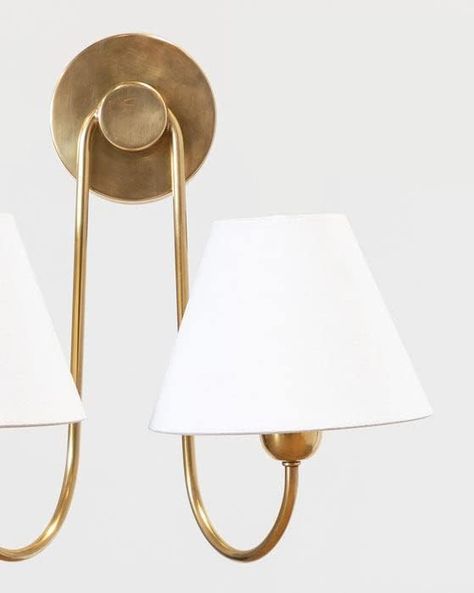 Amazon.com: Double Swoop Sconce, Wainwright Double Swoop Sconce (Antique Brass) : Tools & Home Improvement Sconces On Either Side Of Kitchen Window, Double Vanity Sconces, Mcgee Bathroom, Kitchen Sconces, Showroom Inspiration, Light Inspiration, Simple Linen, Metal Easel, Chic Lighting