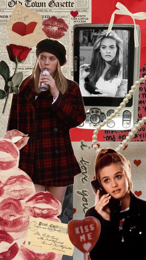 #clueless #cluelessmovie #cherhorowitz #cher #aliciasilverstone #red #wallpaper #movie #film #90s #1990s #vibes #aesthetic Cher Clueless Aesthetic Wallpaper, Cher Aesthetic Clueless, Clueless Collage, Cher Clueless Aesthetic, Cher Wallpaper, Cher Horowitz Aesthetic, Clueless Wallpaper, Cher Aesthetic, 1990 Aesthetic