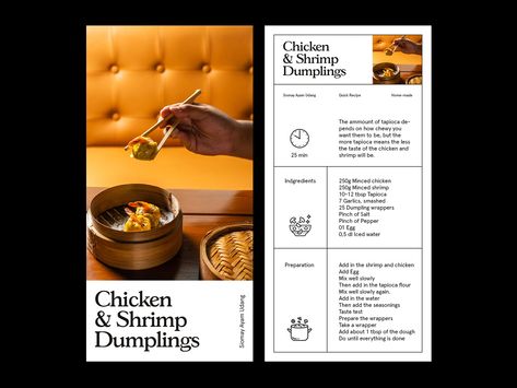 Recipe Layout, Recipe Graphic, Menu Design Layout, Ebook Template Design, Fruits Design, Recipe Book Design, Cookbook Design, Menu Layout, Dumplings Recipe